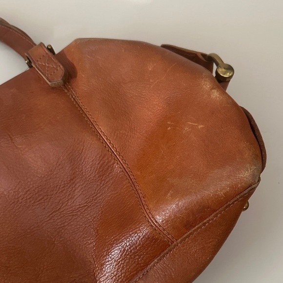 Madewell • Brown Leather Satchel Handbag - Picture 10 of 12